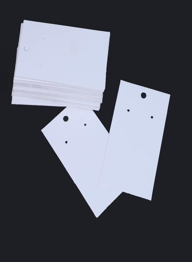 Zenomia Paper Earring Display Card White Decorative Jewellery Rectangle Tag 50Pcs (2X3.5Inch) - Image 4